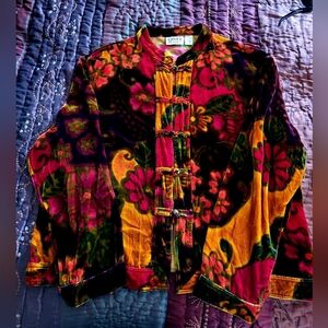 Vintage Floral Velvet Jacket